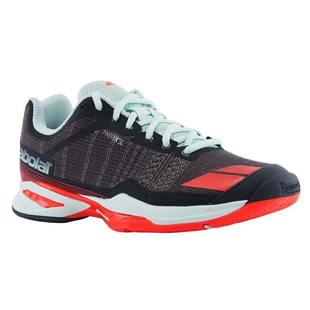 Babolat Jet Team All Court Womens Tennis Shoes Grey Red Blue Sz 9 Pickleball